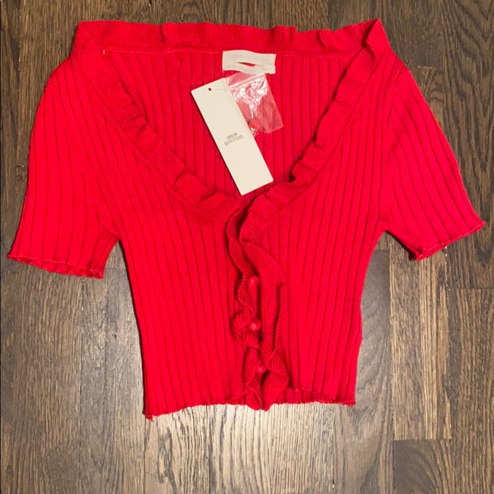 Urban Outfitters Red Button Down
